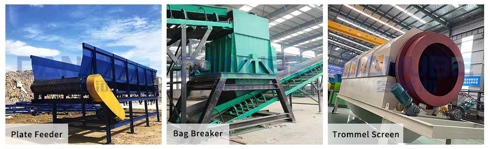 Mixed waste sorting machine supporting equipment