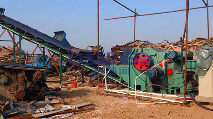 wood crusher machine case site