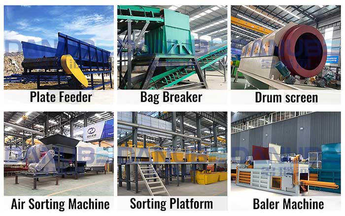 msw sorting machine production line equipment